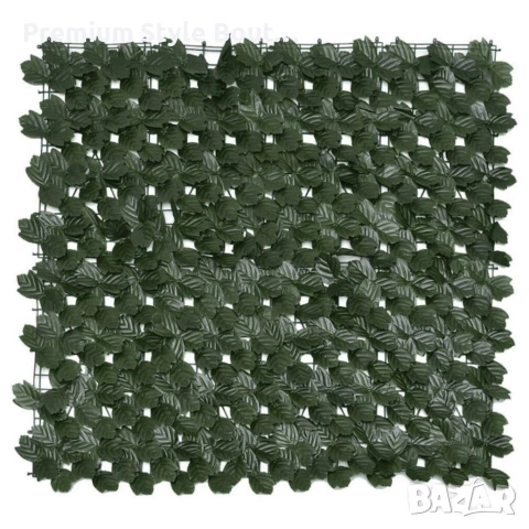 Изкуствен жив плет от бръшлян 1.5 x 3 м – UV устойчив, плътна зелена стена за балкон и ограда, снимка 7 - Декорация за дома - 54158756