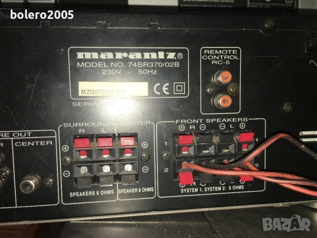 Ресивър MARANTZ SR370, снимка 5 - Ресийвъри, усилватели, смесителни пултове - 54584620