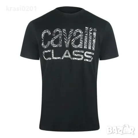 Оригинална тениска на CAVALLI CLASS! М, Л, ХХЛ, черна зебра