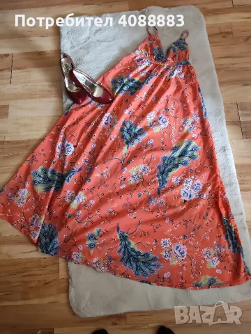 Дълга рокля H&M, XS размер, снимка 2 - Рокли - 55606801