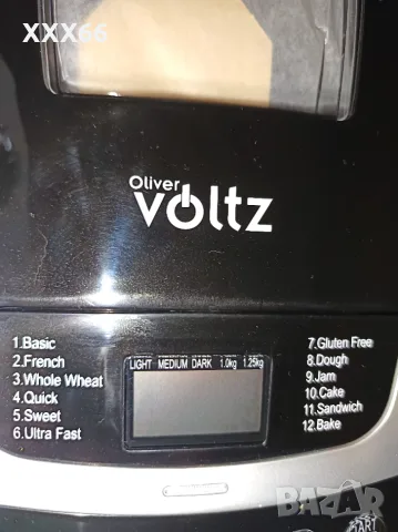 Хлебопекарна Oliver Voltz OV51446B, нова, 800W, 12 програми, LCD дисплей, Таймер, Черна, снимка 3 - Хлебопекарни - 55564605