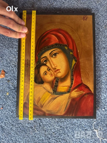 Ръчно рисувана православна икона „Св. Богородица с Младенеца“