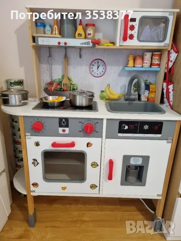 Детска дървена кухня, миксер, тостер, аксесоари, снимка 2 - Играчки за стая - 55391583