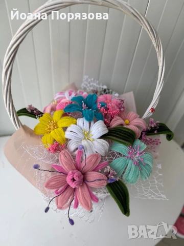 Ръчно изработен букет за всеки повод, снимка 9 - Изкуствени цветя - 54140239