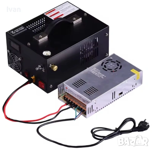 Компресор 300 бара 12/22v за бутилки, PCP пушки и др., снимка 3 - Други спортове - 55046694