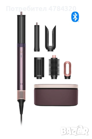 DYSON аrwrap Co-anda2x Straight+Wavy– Много приставки, функции + Bluethooth, ЧИСТО НОВO, снимка 3 - Преси за коса - 54146535