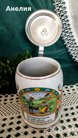 Халба нова с ловни сцени , снимка 5 - Чаши - 54597592