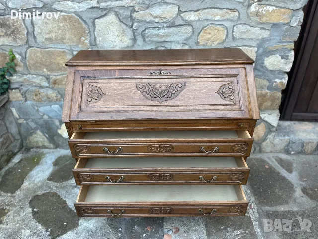 Френски секретер / писалище  – vintage, снимка 6 - Скринове - 55379250