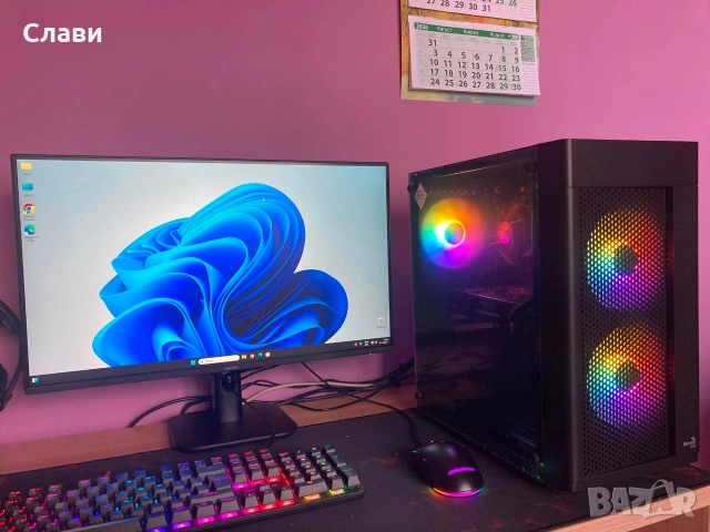 Геймърски компютър Intel Core I5, AMD Radeon R9, 16GB RAM, SSD, HDD, Windows 11 Pro, снимка 2 - Геймърски - 55241061