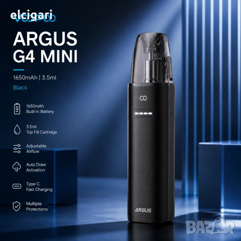 VooPoo Argus G4 Mini Pod Kit 1650mAh 3.5ml - Стартов комплект, снимка 2 - Електронни цигари - 55123145