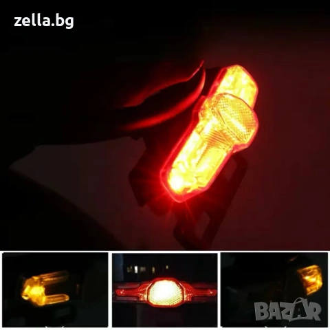 LED задна светлина със стоп и мигачи 36V 48V 60V IPX5 за електрическа тротинетка и велосипед 10204, снимка 13 - Велосипеди - 54660793
