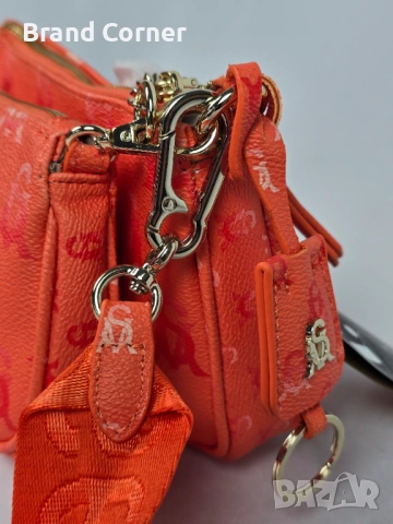 Нова дамска чанта Steve Madden 3в1 в коралово оранжево, снимка 5 - Чанти - 54404310
