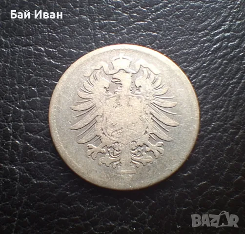 Стара сребърна монета 1 марка 1875 г. буква Е - Германска империя - рядка !, снимка 7 - Нумизматика и бонистика - 55306523