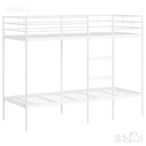 vidaXL Двуетажно легло без матрак Бяло(SKU:42000326)