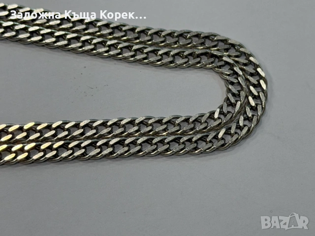 Сребърен мъжки синджир 925/13,73гр, снимка 2 - Колиета, медальони, синджири - 54782758