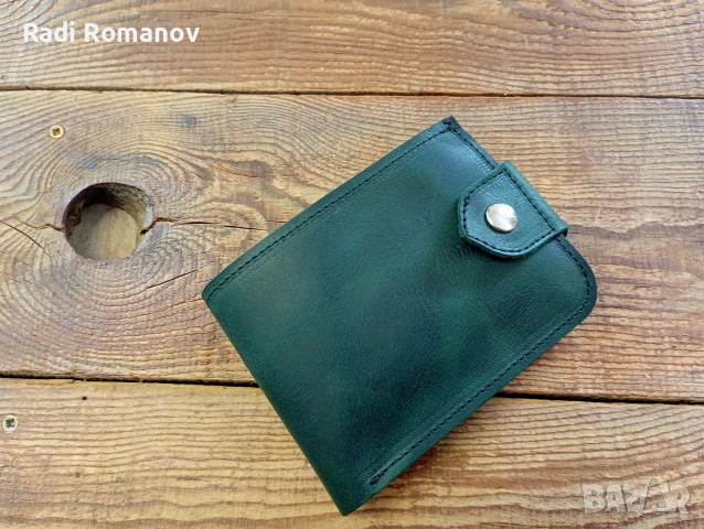 Ръчно изработен мъжки кожен портфейл 