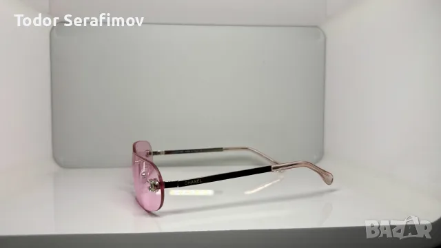 Слънчеви очила Chanel Rimless Y2K – Розови стъкла / Без рамка, снимка 2 - Слънчеви и диоптрични очила - 55611933