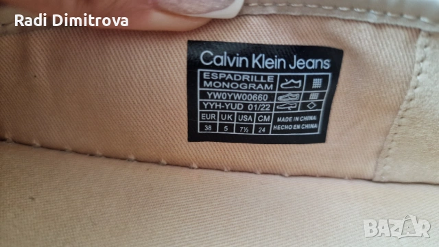 Дамски еспадрили Calvin Klein jeans, снимка 6 - Маратонки - 54816665