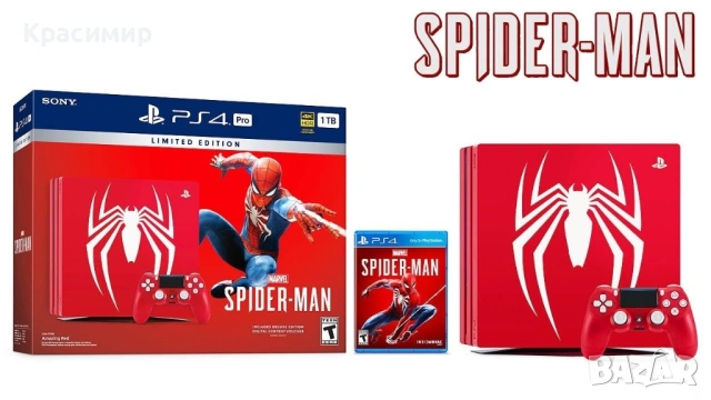 Play station 4 pro 1TB spider-man limited edition , снимка 3 - PlayStation конзоли - 54035549