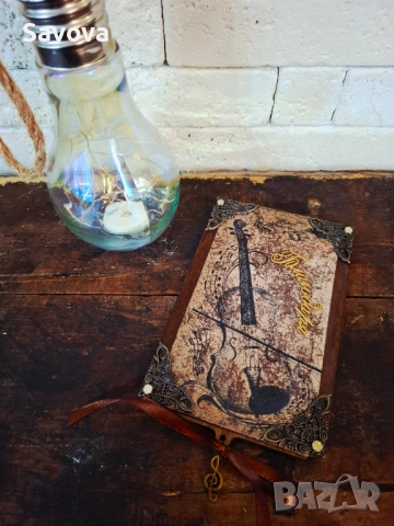 Дървена картичка - плик за пари "Благодаря"