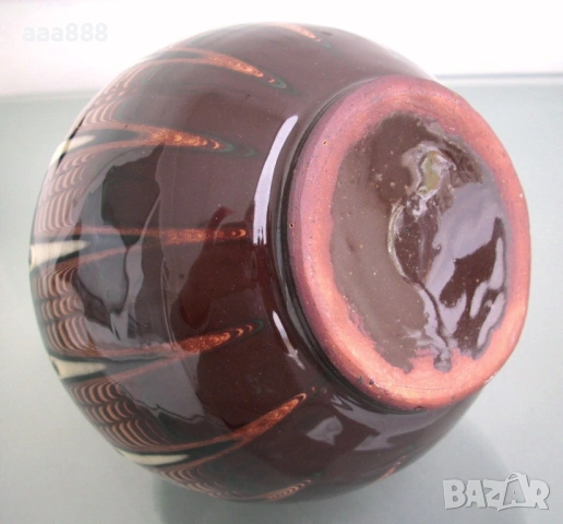 Старинна ваза керамика , снимка 4 - Вази - 55122510