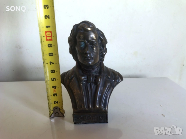Колекционерски Бронзов Бюст - Фредерик Шопен, снимка 6 - Антикварни и старинни предмети - 54350503
