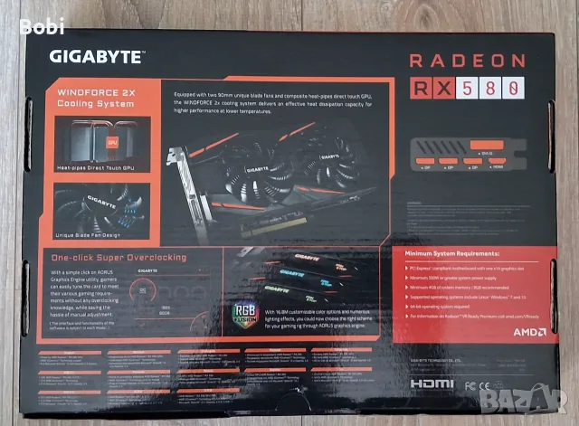 Видео карта Gigabyte RX 580 - 4GB, снимка 2 - Видеокарти - 55326450
