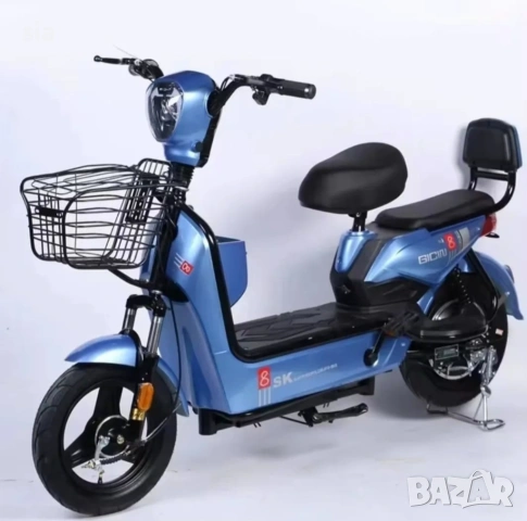 Мотопед с педали, 500W 48V 12Ah, Електрически скутер, Electric Moped