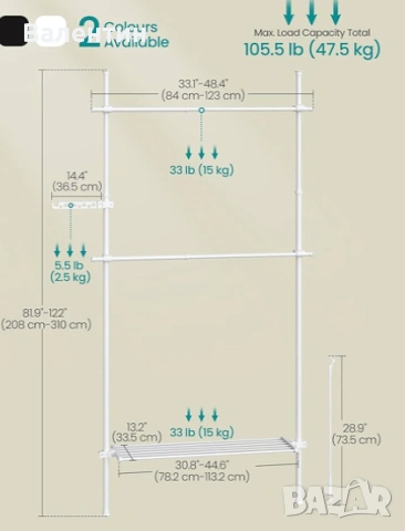 Висяща закачалка за дрехи, снимка 6 - Закачалки - 54627090