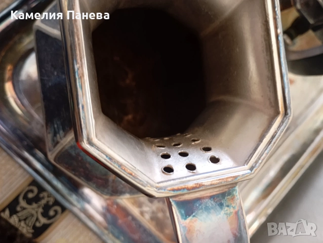 Посребрена сервиз арт деко, снимка 4 - Други ценни предмети - 54589974