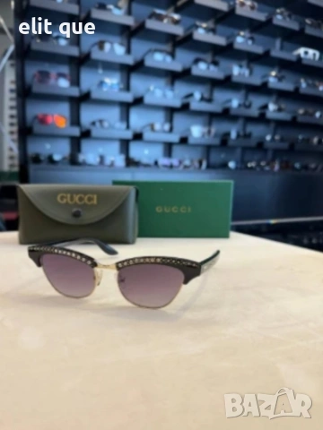 очила с черен обикновен калъф и ув защита Gucci , снимка 2 - Слънчеви и диоптрични очила - 55081873