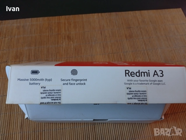 Продава телефон Redmi A3 - Midnight Black - 64Gb - 3Gb ram /4Gb extend/, снимка 8 - Xiaomi - 54498650