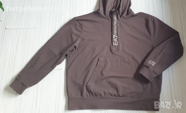 Emporio Armani EA7 Half Zip Hoodie Womens Size M  ОРИГИНАЛ! Дамски Суичър!