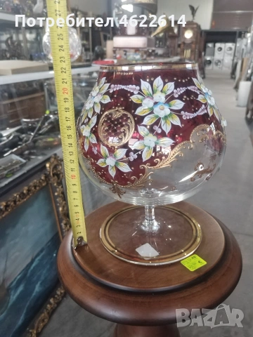 ПРОДАВАМ ГОЛЯМА ЧАША, БОКАЛ БОХЕМИЯ , снимка 4 - Декорация за дома - 55128488