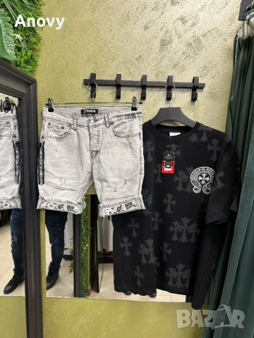 👕 Тениска – 19€, 🩳 Къси дънки – 27€