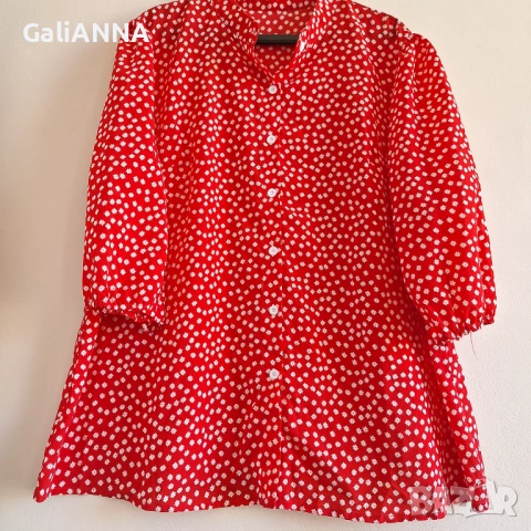 СТРАХОТНА РИЗА В ЧЕРВЕН ЦВЯТ 2XL-3XL, снимка 2 - Ризи - 54392695