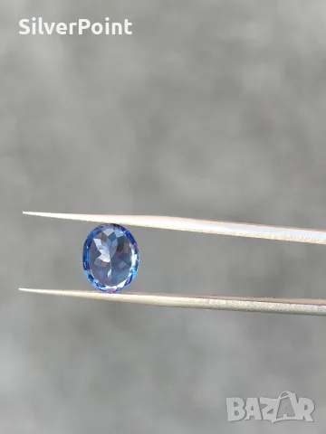 Танзанит чист на лупа 3.12ct с швейцарски сертификат , снимка 4 - Други - 55620792