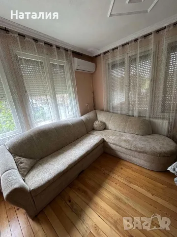 Ъглов диван бежов, снимка 4 - Дивани и мека мебел - 55456851