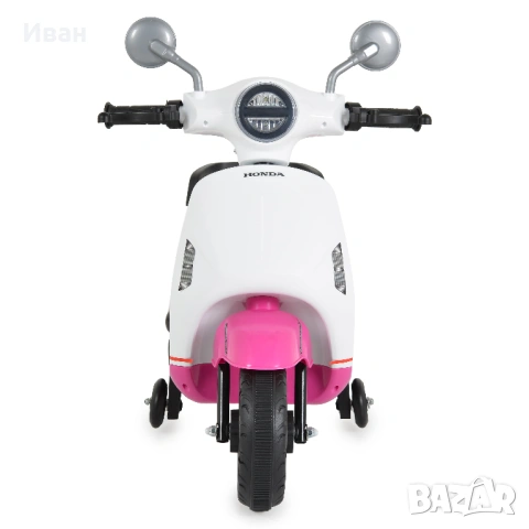 ТОП ЦЕНА!НОВО!Детски акумулаторен мотор Honda PINK с 12V батерия,предни светлини, снимка 2 - Детски велосипеди, триколки и коли - 54447083