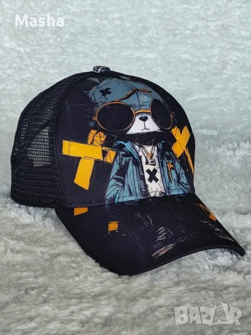 Нова шапка с козирка Trucker Мече Streetwear Черна y2k
