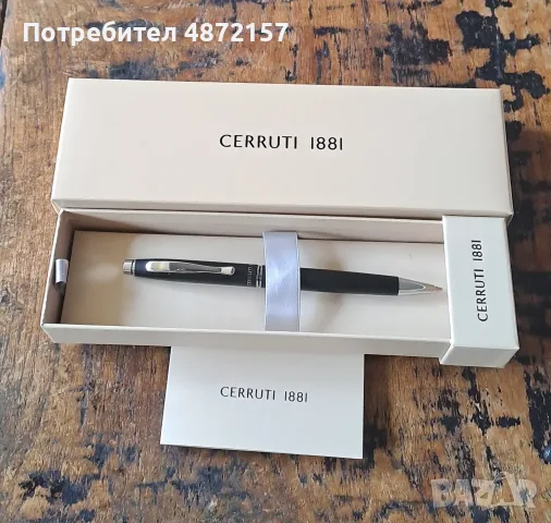 химикалка Cerruti 1881 Черути Oxford черен мат метална, снимка 2 - Колекции - 55577881