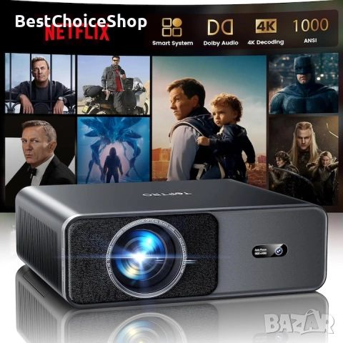 Проектор TOPTRO A1 Smart 4K WiFi 6 Netflix, снимка 11 - Плейъри, домашно кино, прожектори - 54856964