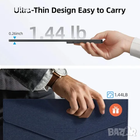 НОВ INGNOK YN02D – Преносим МОНИТОР 15.6” Full HD с USB-C и HDMI, снимка 2 - Монитори - 55299171
