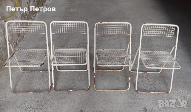 Метални сгъваеми столове 4 броя
