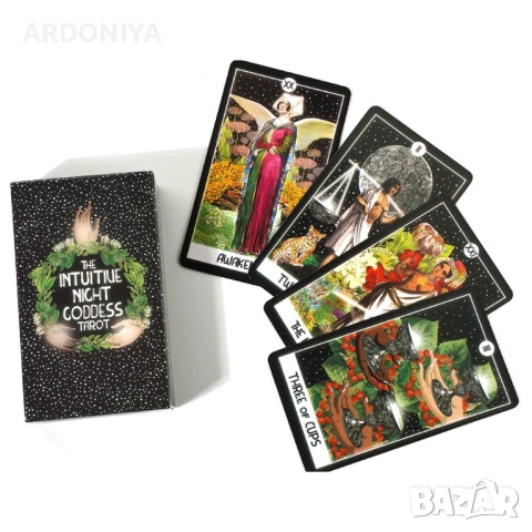 The Intuitive Night Goddess Tarot - карти Таро, снимка 2 - Езотерика - 54161357