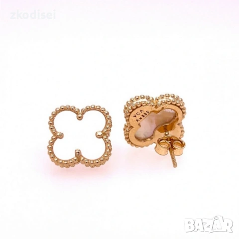 Златни обеци Van Cleef 4,69гр. 14кр. проба:585 модел:37798-1, снимка 2 - Обеци - 54780802