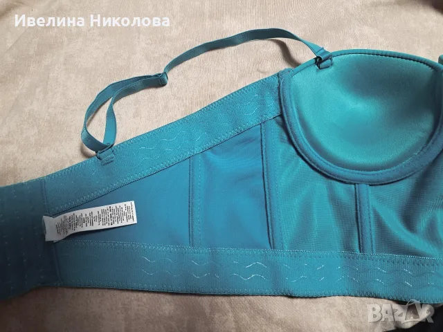 Синьо бюстие чашка A / B, снимка 3 - Корсети, бюстиета, топове - 55302074
