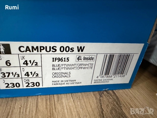 Оригинални нови сини кецове adidas Originals Campus 00s !37,39 н, снимка 9 - Кецове - 54624809