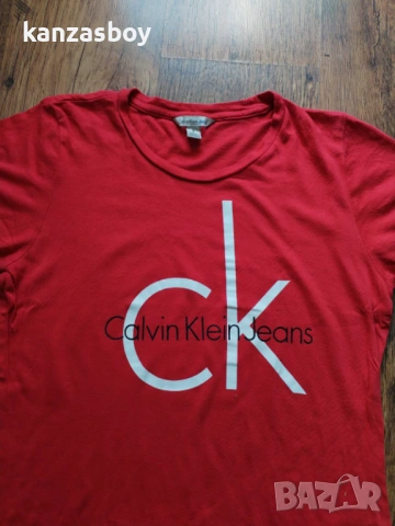 Calvin Klein Jeans - страхотна дамска тениска S, снимка 3 - Тениски - 54429334