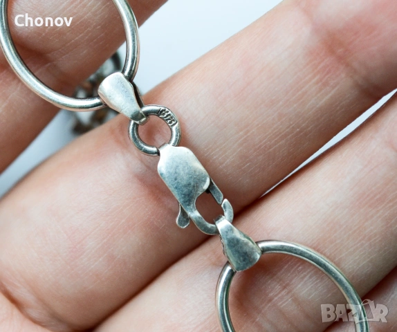 Сребърна гривна с кленов лист и жълъд, снимка 9 - Гривни - 55033854